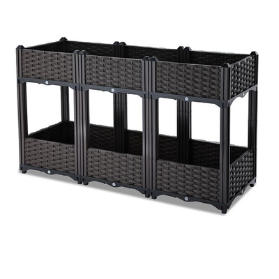 Rattan Design 120 cm długości Duże plastikowe donice na warzywa Plastikowe łóżka ogrodowe warzywne