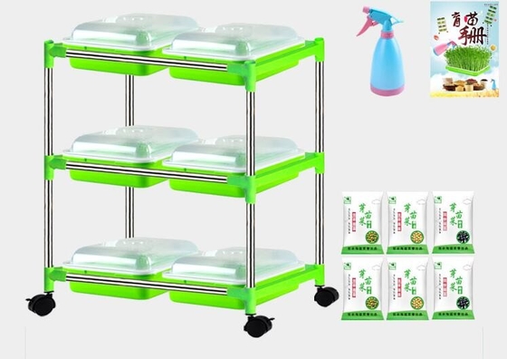 Wielowarstwowy stojak na tace do sadzonek Microgreen Hydroponic Tray Biodegradowalne