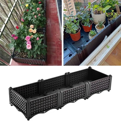 Pudełka do sadzenia warzyw o długości 80 cm na kółkach Plastikowe długie pudełko do sadzarki Moth Proof