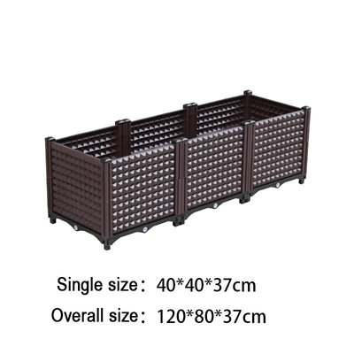 40 * 40 * 37 cm Plastikowe kwadratowe pudełka do sadzenia Plastikowe sadzarki do warzyw Lekka waga