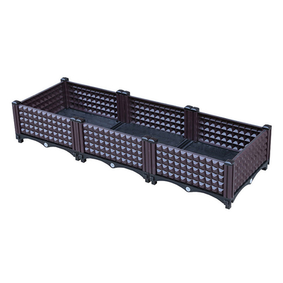 Plastikowe pudełka do sadzenia z rattanu Dekoracyjne zewnętrzne 40 * 40 * 26 CM