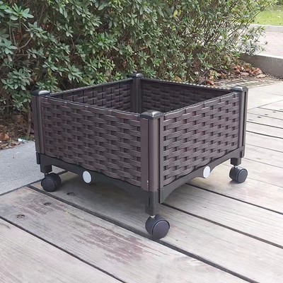 Plastikowa sadzarka tarasowa antykorozyjna na kółkach do drzew owocowych o długości 40 cm