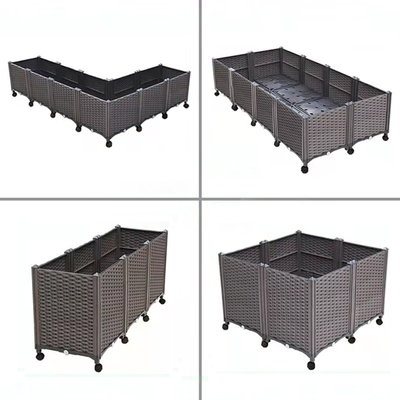 Odpływowa sadzarka na kółkach Patio Plastikowa prostokątna skrzynka do sadzenia Insect Proof