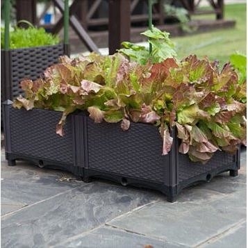 ISO9001 Brown Plastic Grow Box Plastikowe pudełka do sadzenia z recyklingu Odporne na promieniowanie UV