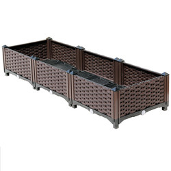 ISO9001 Brown Plastic Grow Box Plastikowe pudełka do sadzenia z recyklingu Odporne na promieniowanie UV