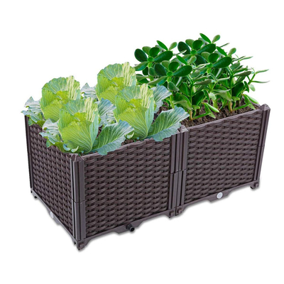Malowanie w kolorze Odporne na wycieki plastikowe pudełko do sadzenia ogrodu 80 * 40 * 37 cm Dostosowane