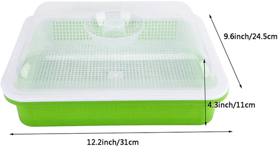 Recyklingowe tace do kiełkowania PP Microgreen z pokrywką do użytku w kuchni