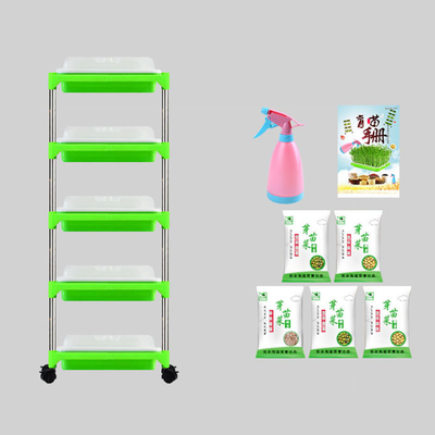 Regulowany stojak na tace do kiełkowania z tworzywa sztucznego, nadający się do recyklingu, wielokolorowy